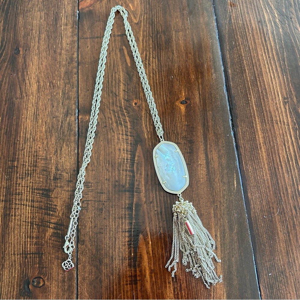 Kendra Scott pendant necklace with tassel in gold